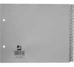 Q-CONNECT dividers, size 18 x 22.5 cm, PP, 2 holes, A-Z set, gray