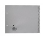 Q-CONNECT dividers, size 18 x 22.5 cm, PP, 2 holes, A-Z set, gray