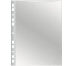 Q-CONNECT perforated pockets, grained, 50 microns, pack of 100 pieces