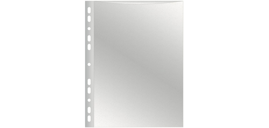 Q-CONNECT perforated pockets, grained, 50 microns, pack of 100 pieces