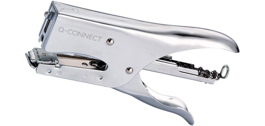 Q-CONNECT stapling pliers, chrome, for staples 24/6 and 26/6