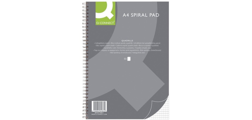 Q-CONNECT collegeblok, ft A4, 80 vel, geruit 5 mm