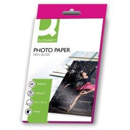 Q-CONNECT fotopapier, ft 10 x 15 cm, 260 g, pak van 25 vel
