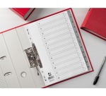 Q-CONNECT dividers, A4, PP, 11 holes, with cover sheet, set of 1-12, gray
