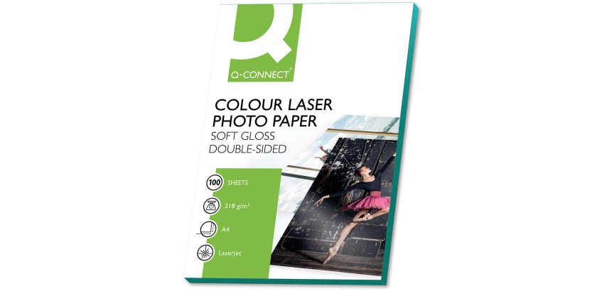 Q-CONNECT papier photo, ft A4, 218 g, paquet de 100 feuilles