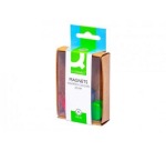 Q-CONNECT aimants, 20 mm, couleurs assorties, boîte de 6 pièces