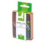 Q-CONNECT paper clips, 26 mm, assorted colors, box of 125 pieces, hangable
