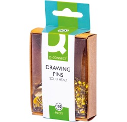 En_chincheta q-connect dorada caja de 120 unidades