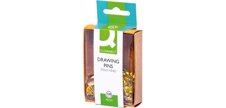 Q-CONNECT thumbtacks, box of 120 pieces, brass