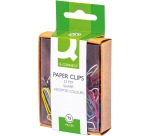 Q-CONNECT all-purpose clips, 32 mm, box of 75 pieces, hangable, assorted colors