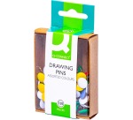 Q-CONNECT punaises, geassorteerde kleuren, doosje van 120 stuks