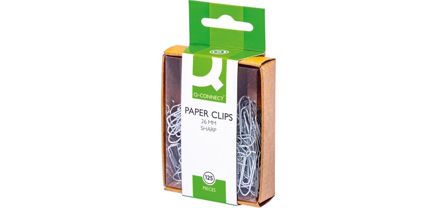 Q-CONNECT fastener, 26 mm, box of 125 pieces, hangable