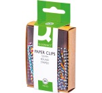 Q-CONNECT all-purpose clips, 50 mm, box of 30 pieces, assorted striped colors