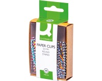 Q-CONNECT all-purpose clips, 50 mm, box of 30 pieces, assorted striped colors