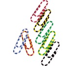 Q-CONNECT papierklemmen, 28 mm, doos van 100 stuks, gestreept in wit en geassorteerde kleuren