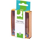 Q-CONNECT épingles de signalisation, couleurs assorties, boîte de 60 pièces
