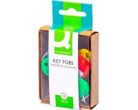 En_llavero portaetiquetas q-connect caja de 6 unidades colores surtidos