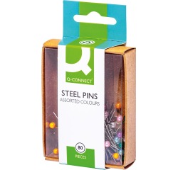 En_aguja señalizadora q-connect caja de 80 unidades colores surtidos