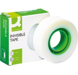 Cinta adhesiva q-connect invisible 33m x 19mm