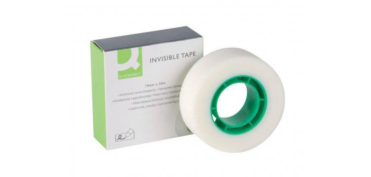 Q-CONNECT ruban adhésif, invisible, 19 mm x 33 m