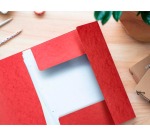 Q-CONNECT folder with flaps, A4, 3 flaps and elastics, cardboard, red