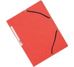Q-CONNECT farde à rabats, A4, 3 rabats et élastiques, carton, rouge