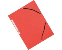 Q-CONNECT elastomap, A4, 3 kleppen en elastieken, karton, rood