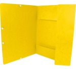 Q-CONNECT folder with flaps, A4, 3 flaps and elastics, cardboard, yellow