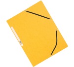 Q-CONNECT folder with flaps, A4, 3 flaps and elastics, cardboard, yellow
