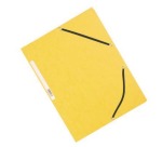 Q-CONNECT folder with flaps, A4, 3 flaps and elastics, cardboard, yellow