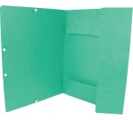 Q-CONNECT farde à rabats, A4, 3 rabats et élastiques, carton, vert