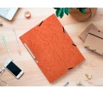 Q-CONNECT elastomap, A4, 3 kleppen en elastieken, karton, oranje