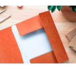Q-CONNECT elastomap, A4, 3 kleppen en elastieken, karton, oranje