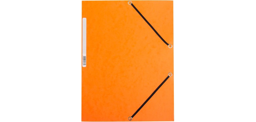 Q-CONNECT elastomap, A4, 3 kleppen en elastieken, karton, oranje