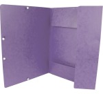 Q-CONNECT folder with flaps, A4, 3 flaps and elastics, cardboard, purple
