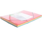 Q-CONNECT elastomap, A4, 3 kleppen en elastieken, karton, assorti, pak van 10 stuks