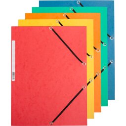 EN_Carpeta q-connect gomas kf02174 carton simil-prespan solapas 320x243 mm surtidas roja-amarilla-azul-verde-naran