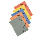 Q-CONNECT elastomap, A4, 3 kleppen en elastieken, karton, assorti, pak van 10 stuks