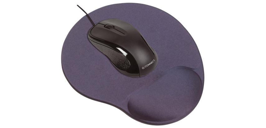 Q-CONNECT Gel-Mauspad mit Handgelenkauflage, grau