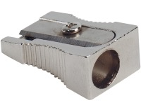 Q-CONNECT potloodslijper, 1 gaats, uit metaal