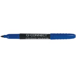 Q-CONNECT marqueur pour CD-DVD, fine, bleu