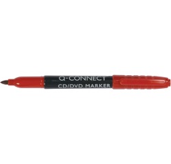 Q-CONNECT marqueur pour CD-DVD, fine, rouge