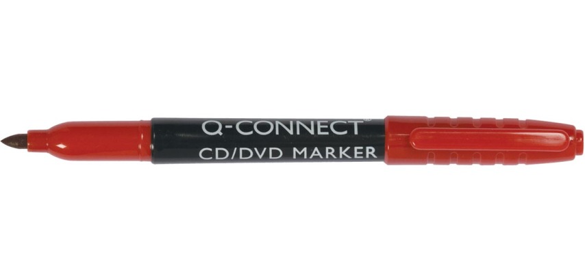 Q-CONNECT CD-DVD marker, fijn, rood