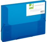 Q-CONNECT boîte de classement, fermeture à élastiques, A4, dos 25 mm, bleu