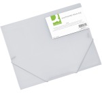 Q-CONNECT folder with flaps, A4, 3 flaps and elastic bands, transparent PP, transparent