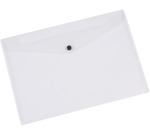 Q-CONNECT pochette documents, A3, PP transparent, fermeture à bouton-pression