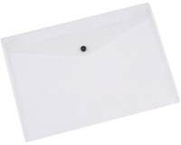 Q-CONNECT pochette documents, A3, PP transparent, fermeture à bouton-pression