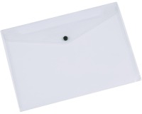 Q-CONNECT pochette documents, A5, PP transparent, fermeture à bouton-pression