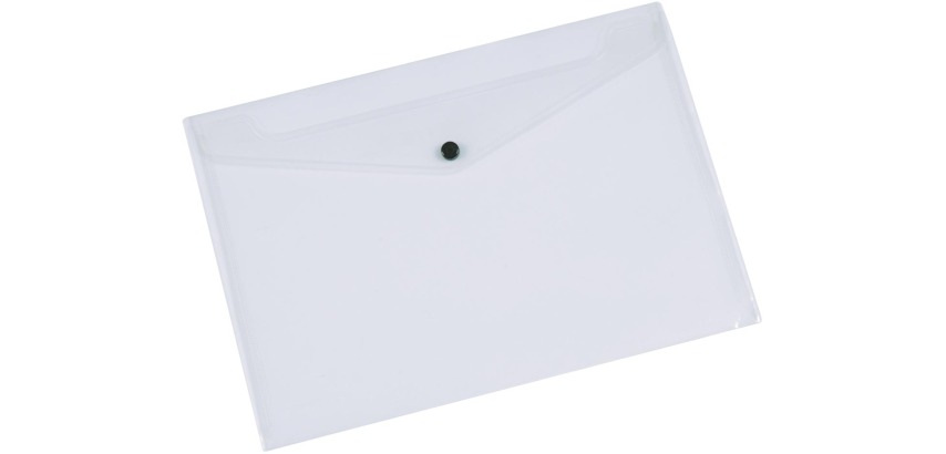 Q-CONNECT Dokumententasche, A5, transparentes PP, Druckknopfverschluss