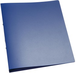 Q-CONNECT ringmap, PP, 2 ringen, 25 mm, transparant blauw